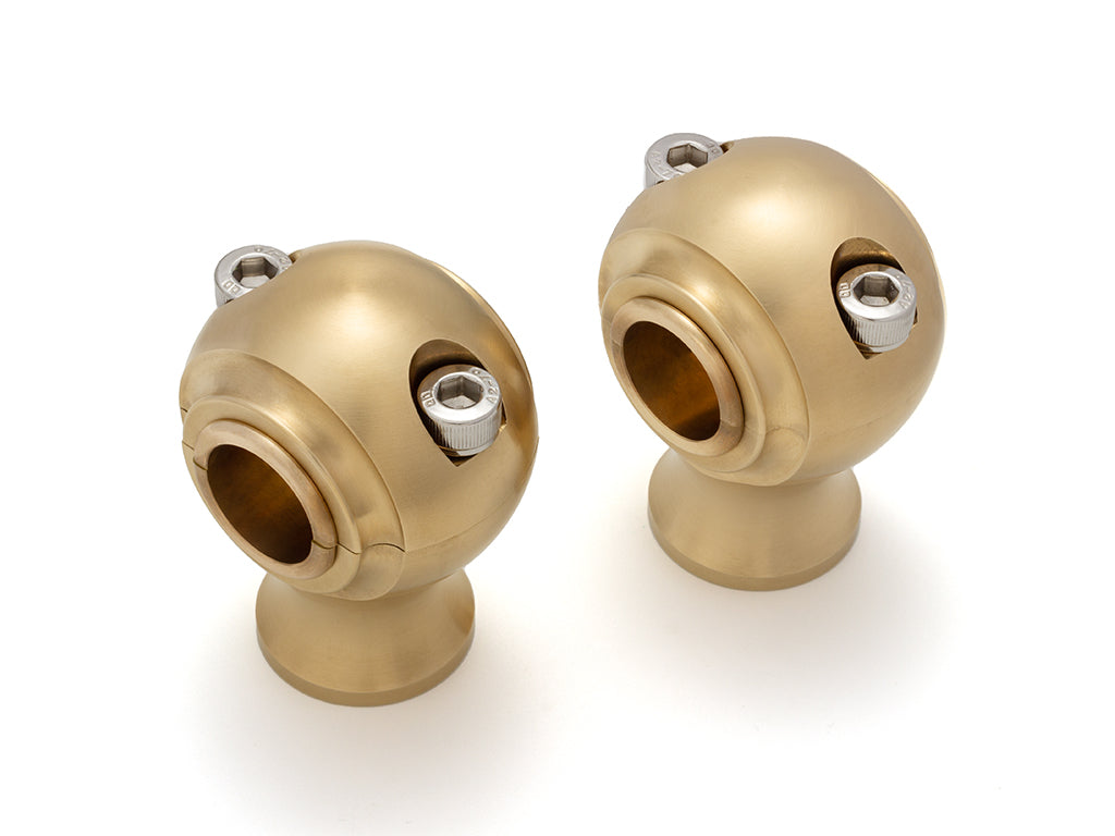 Solid Brass 1" Handlebar Risers for Harley Davidson Cafe Racer & Vintage Bikes - CNC Machined