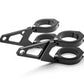 Max Blade CNC Headlight Brackets - Adjustable 32-59mm Forks, Black Anodized for Cafe Racers, Custom Motorcycles