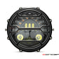 7 Inch Round CNC Machined Aluminum LED Headlight - STRATA Grill with Integrated Turn Signals