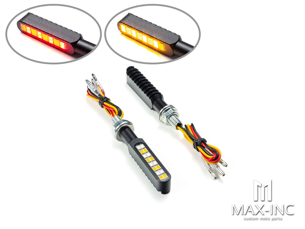 CNC Integrated Mini LED Bar with Resin Topper - Sequ. Indicators / Stop Light (Strobe Flashing & On)