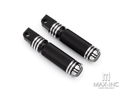 Black Harley XL883 1200 X48 Modified Pedal Knurled Carving