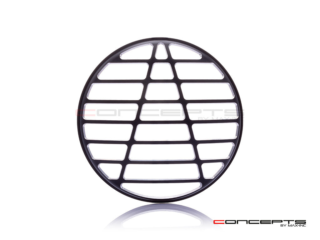 5.75" Atec Design Black / Contrast CNC Aluminum Headlight Guard Cover