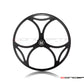 7" Tri-Maltese Grille Design Black CNC Aluminum Headlight Guard Cover