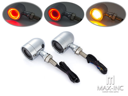Chrome Alum Bobber LED Integrated Turn Signals (Turn / Tail / Stop)