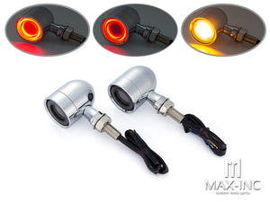 Chrome Alum Bobber LED Integrated Turn Signals (Turn / Tail / Stop)