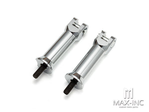 Chrome Motorcycle Passenger Foot Pegs Support Mount 2.25" Footrest Clevis Kit For Harley-Davidson Passenger Footpeg Support KitBlack 50500769