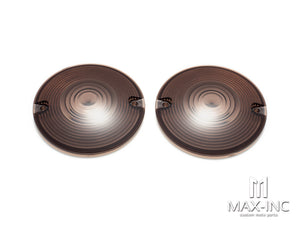 Motorcycle Smoke Turn Signal Light Lens Cover 2PCS For Harley Touring Road Electra Glide Road King FLHR Softail