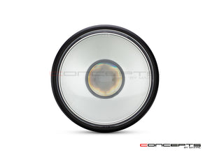 Matte Black Ciclope LED Projector Headlight for Streetfighters, Naked & Custom Bikes
