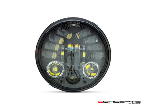 5.75" Integrated LED Headlight + Turn Signals + Daytime Running Lights