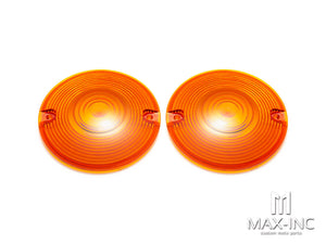 Motorcycle Orange Turn Signal Light Lens Cover 2PCS For Harley Touring Road Electra Glide Road King FLHR Softail