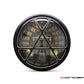 7.7" Matte Black + Contrast Cut Metal LED Integrated Headlight + Anarchy Grill Cover