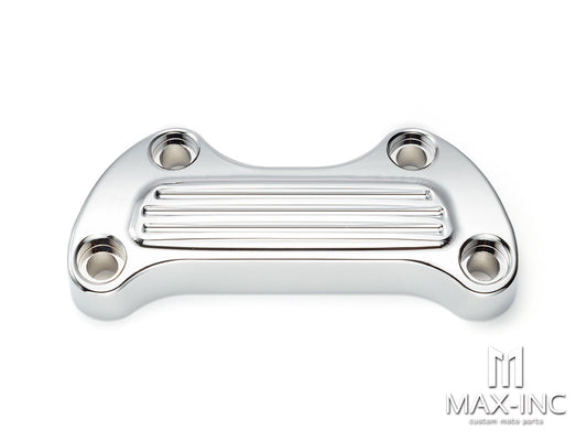 Chrome Motorcycle CNC Handlebar Top Clamp Bar Riser Mount Cover for Harley Touring Street Glide Softail Breakout Dyna Fat Boy Sportster