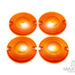 Motorcycle 4PCS Turn Signal Light Lens Cover Orange Lamp Lens Cover Plastic For Harley Touring Road King Softail