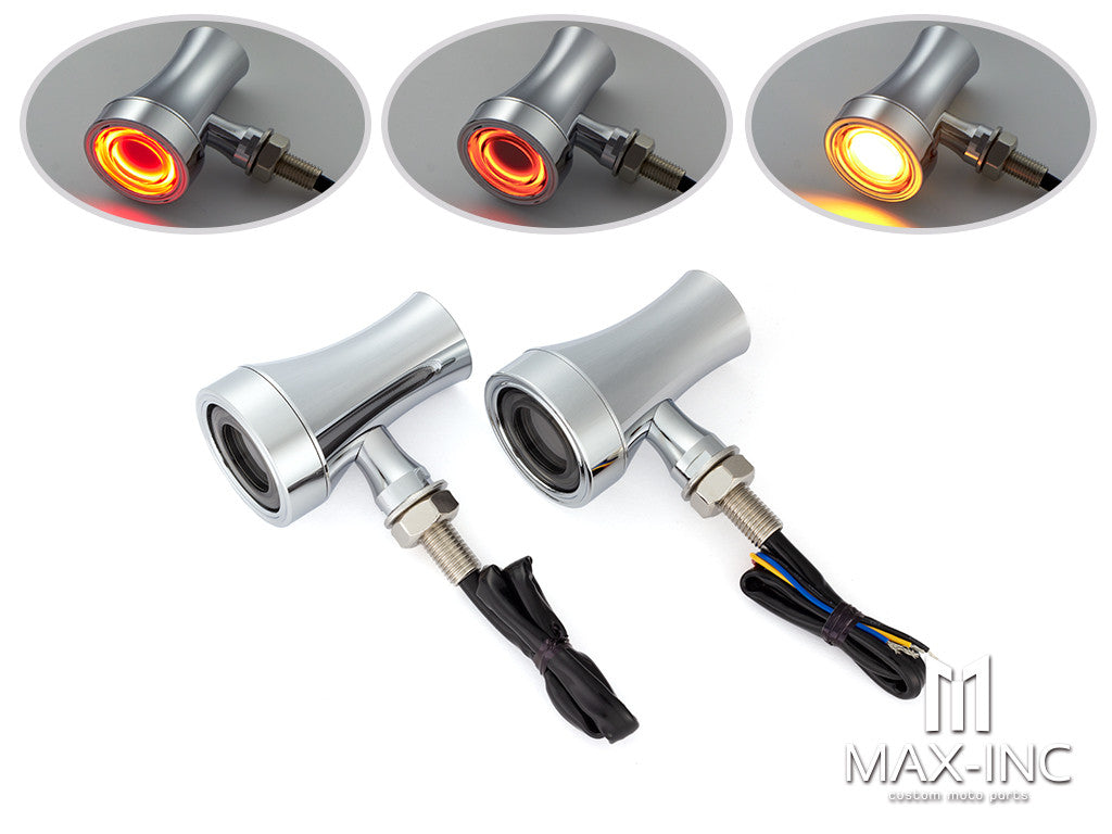 Chrome Sleek Judger LED Integrated Turn Signals (Turn / Tail / Stop)