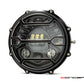 7 Inch Round CNC Machined Aluminum LED Headlight - STRATA Grill with Integrated Turn Signals
