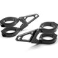 Max Blade CNC Headlight Brackets - Adjustable 32-59mm Forks, Black Anodized for Cafe Racers, Custom Motorcycles