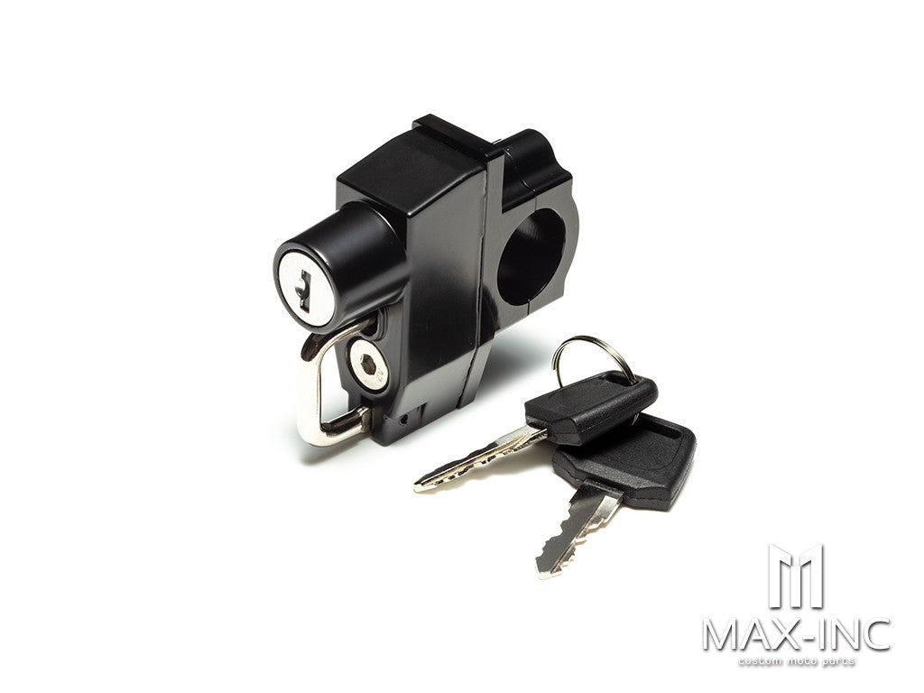 Black Universal Alloy Bar Mount Helmet Lock - 22mm