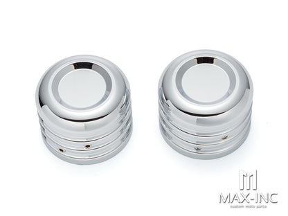 Motorcycle Front Axle Nut Covers Caps Aluminum Chrome For Harley Sportster Touring Softail Dyna
