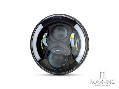 7"  LED Headlight + Integrated DRL & Half Moon Turn Signals