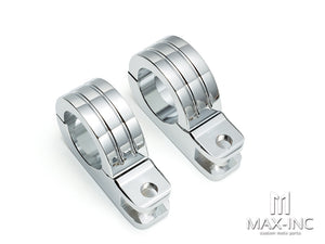 32MM Chrome Guard Bar Pedal Mounting Bracket - Universal Motorcycle Footrest
