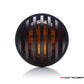 1.65" Matte Black Mini Flush Mount CNC Billet Alum Prison Grill LED Turn Signal + Running Light