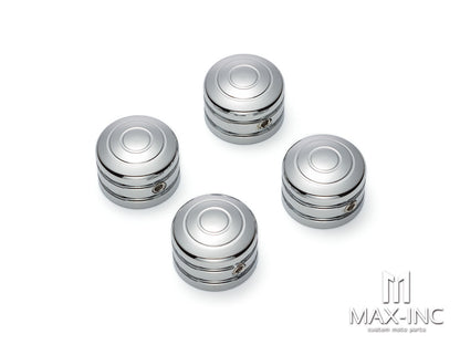 Motorcycle Front Axle Nut Covers Caps Aluminum Chrome For Harley Sportster Touring Softail Dyna VRSC Fat Bob Wide