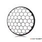 7" Honeycomb Grille Design Black + Contrast CNC Aluminum Headlight Guard Cover