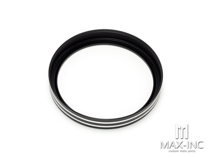 BLACK CUT Motorcycle Accessories Billet Speedometer Trim Bezel Cover For Harley Dyna Street Bob Low Rider Sportster XL 883 1200