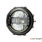 MONZA 7 INCH BLACK CNC MACHINED ALUM LED HEADLIGHT (DRL, Emark/Dot,H4)