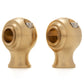 Solid Brass 1" Handlebar Risers for Harley Davidson Cafe Racer & Vintage Bikes - CNC Machined