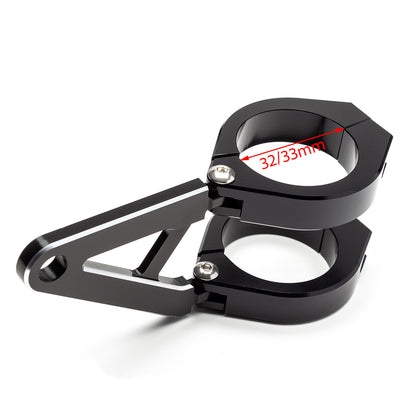 MAX Stubby Low Profile CNC Brackets - 32-59mm Black Anodized Fork Mounts