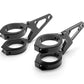Max Blade CNC Headlight Brackets - Adjustable 32-59mm Forks, Black Anodized for Cafe Racers, Custom Motorcycles
