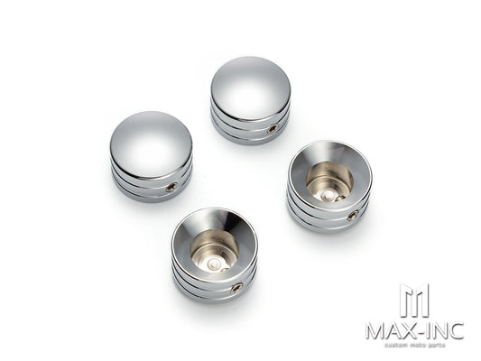 Motorcycle Front Axle Nut Covers Caps Aluminum Chrome For Harley Sportster Touring Softail Dyna VRSC Fat Bob