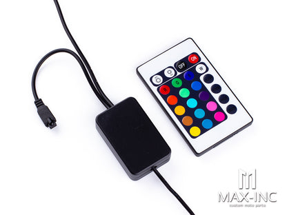 Universal 8cm RGB Super Bright LED Angel Eye Halo Ring Set