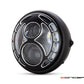 7.7" Matte Black / Contrast Multi Projector Integrated LED Headlight + Eight Ball Grill Cover