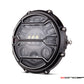 7 Inch Round CNC Machined Aluminum LED Headlight - STRATA Grill with Integrated Turn Signals