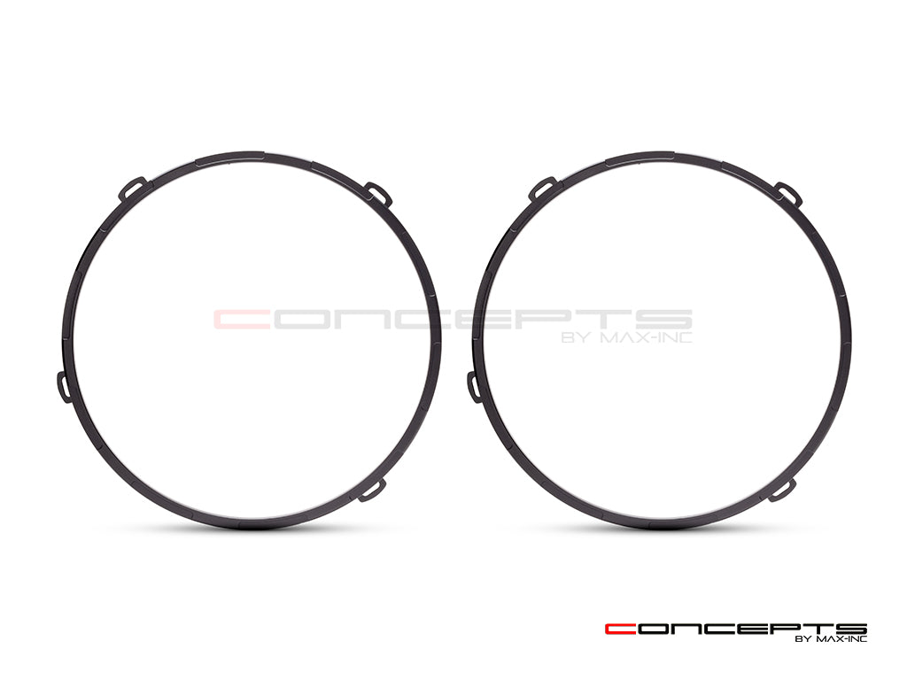 JK Jeep CNC Machined Billet Alum Headlight Retaining Rings - Years 2007 - 2018