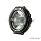 MONZA 7 INCH BLACK CNC MACHINED ALUM LED HEADLIGHT (DRL, Emark/Dot,H4)