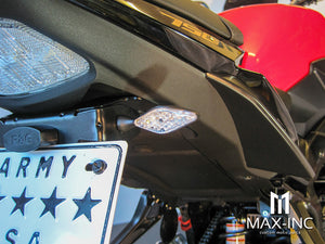 Matte Black Mini Gator Alloy LED Turn Signals / Indicators - Emarked