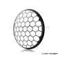 7" Honeycomb Grille Design Black + Contrast CNC Aluminum Headlight Guard Cover