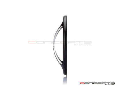5.75" Cross Design Black / Contrast CNC Aluminum Headlight Guard Cover