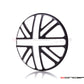 5.75" Union Jack Design Black / Contrast CNC Aluminum Headlight Guard Cover