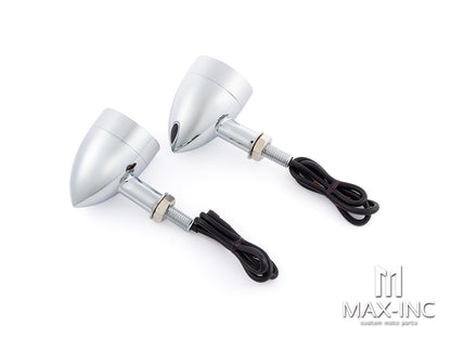 Chrome Dual Color LED Integrated Turn Signals w/ Smoked Lens (Turn / Tail)