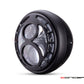 7.7" Matte Black Multi Projector Integrated LED Headlight + Eight Ball Grill Cover