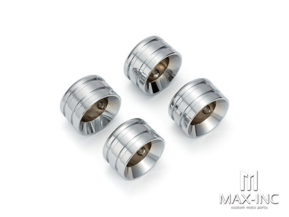 Motorcycle Front Axle Nut Covers Caps Aluminum Chrome For Harley Sportster Touring Softail Dyna VRSC Fat Bob Wide