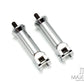 Chrome Motorcycle Passenger Foot Pegs Support Mount 2.25" Footrest Clevis Kit For Harley Softail Fatboy Heritage Softail FXST 2000-2006