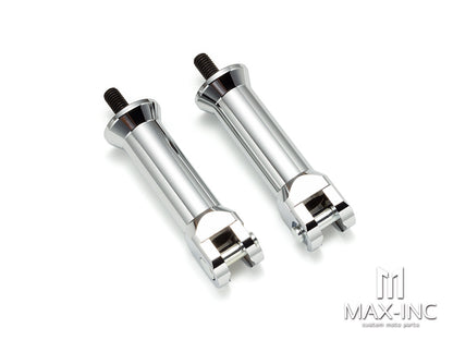 Chrome Motorcycle Passenger Foot Pegs Support Mount 2.25" Footrest Clevis Kit For Harley Softail Fatboy Heritage Softail FXST 2000-2006