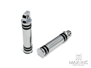 Chrome Cut CNC Aluminum Foot Pegs for Harley Davidson XL883 1200 X48 72
