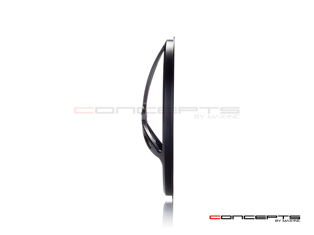 7" Tri-Prop Grille Design Black CNC Aluminum Headlight Guard Cover