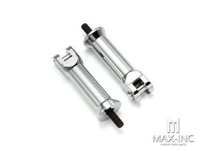 Chrome Motorcycle Passenger Foot Pegs Support Mount 2.25" Footrest Clevis Kit For Harley Softail Fatboy Heritage Softail FXST 2000-2006